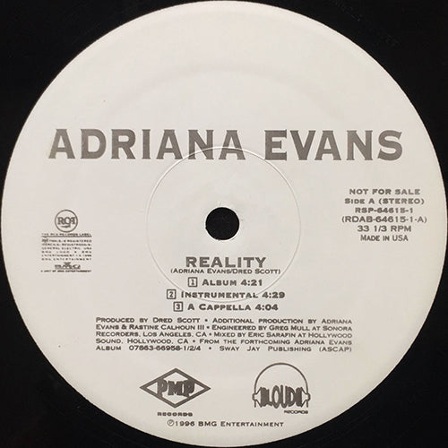 ADRIANA EVANS // REALITY (REMIX & ORIGINAL) (6VER)
