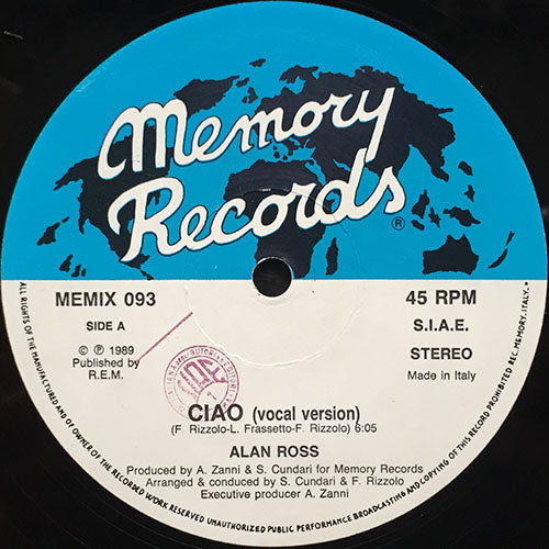 ALAN ROSS // CIAO (VOCAL VERSION) (6:05) / (INSTRUMENTAL) (6:05)