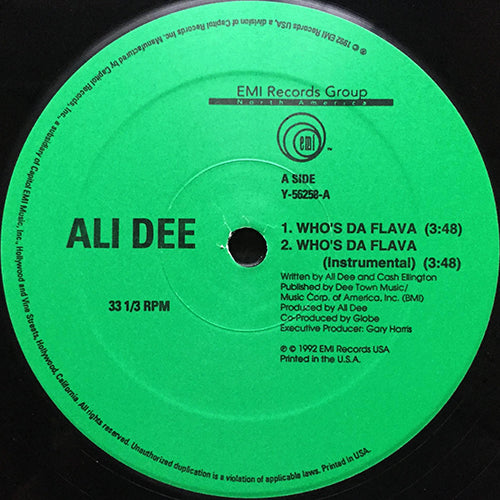 ALI DEE // WHO'S DA FLAVA (2VER) / BRING IT ON (2VER)