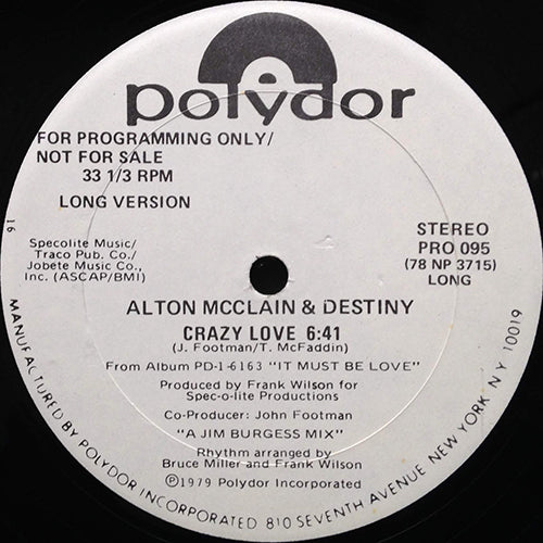 ALTON McCLAIN & DESTINY // CRAZY LOVE (6:41/4:16)