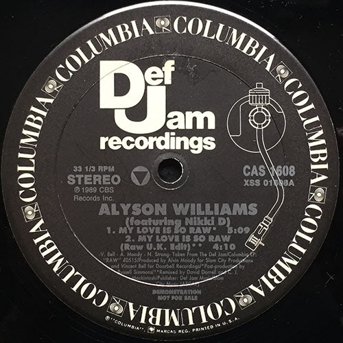ALYSON WILLIAMS feat. NIKKI D // MY LOVE IS SO RAW (4VER)