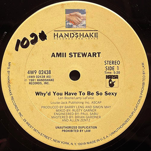 AMII STEWART // WHY'D YOU HAVE TO BE SO SEXY (5:20) / WHERE DID OUR LOVE GO (4:26)
