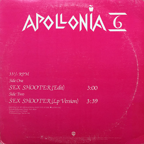 APOLLONIA 6 // SEX SHOOTER (3:39/3:00)