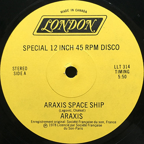 ARAXIS // ARAXIS SPACE SHIP (5:50) / THEME D'ARAXIS (4:25)