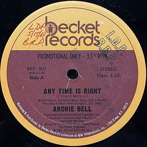 ARCHIE BELL // ANY TIME IS RIGHT (5:25)