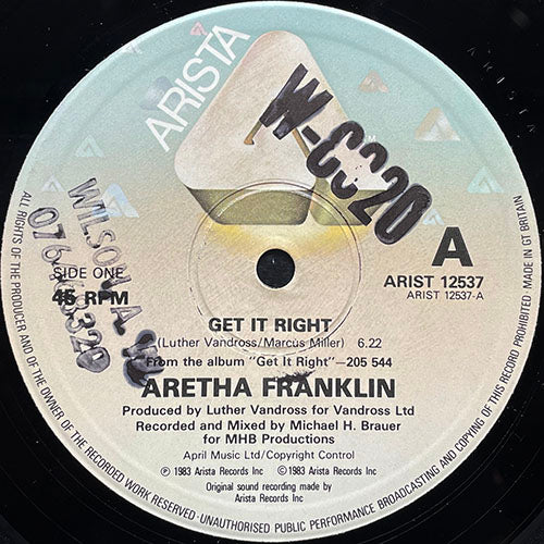 ARETHA FRANKLIN // GET IT RIGHT (6:22) / INST (6:31) / JUMP TO IT (6:33)