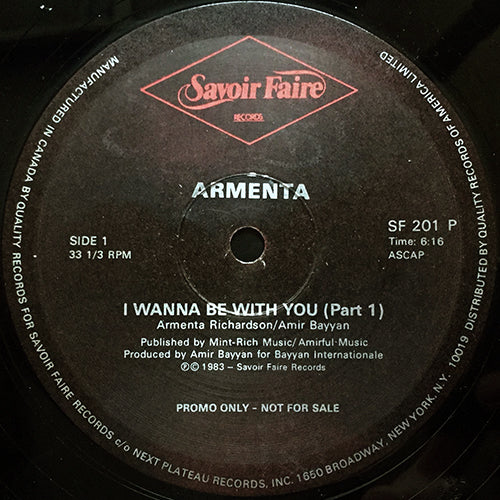 ARMENTA // I WANNA BE WITH YOU (PART 1) (6:16) / (PART 2) (7:43)