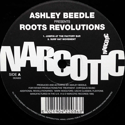ASHLEY BEEDLE // ROOTS REVOLUTIONS (EP) inc. JUMPIN AT THE FACTORY BAR / SURF HAT MOVEMENT / THE SLEAZE TRACK / PHYSICAL INSANE / PIMPOLOGY