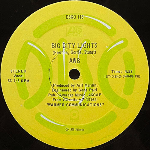 AWB // BIG CITY LIGHTS (4:52) / SWEET & SOUR (4:50)