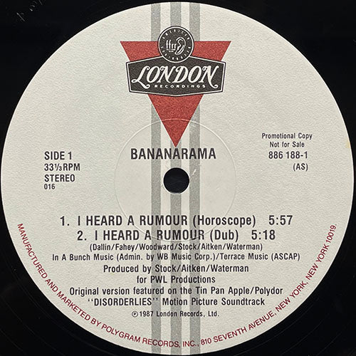 BANANARAMA // I HEARD A RUMOUR (4VER) / CLEAN CUT BOY