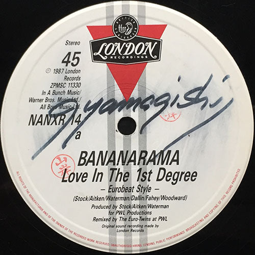 BANANARAMA // LOVE IN THE FIRST DEGREE (EUROBEAT STYLE) / MR. SLEAZE (RARE GROOVE REMIX)