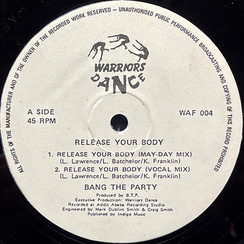 BANG THE PARTY // RELEASE YOUR BODY (4VER)