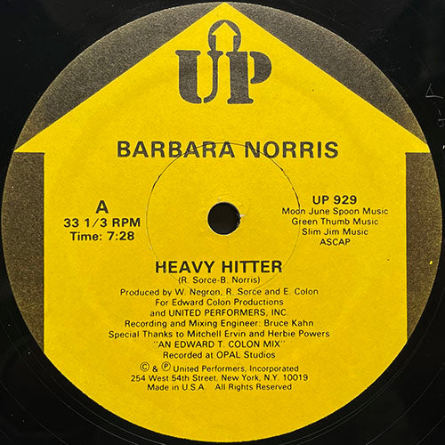 BARBARA NORRIS // HEAVY HITTER (7:28) / (DUB VERSION) (6:28)