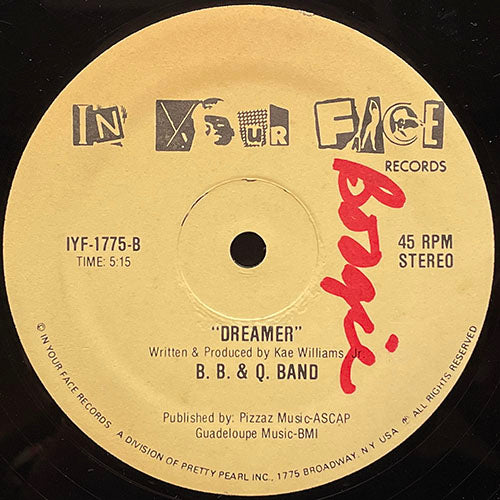 B.B. & Q. BAND // ON THE SHELF (5:15) / DREAMER (5:15)