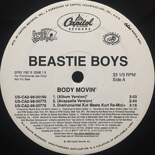 BEASTIE BOYS // BODY MOVIN' (5VER)
