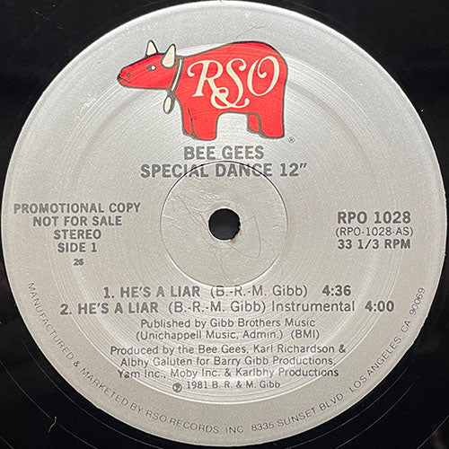 BEE GEES // HE'S A LIAR (4:26) / (INSTRUMENTAL) (4:00)