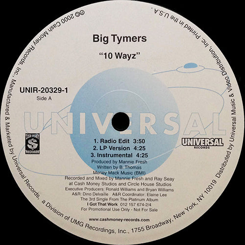 BIG TYMERS // 10 WAYZ (3VER)