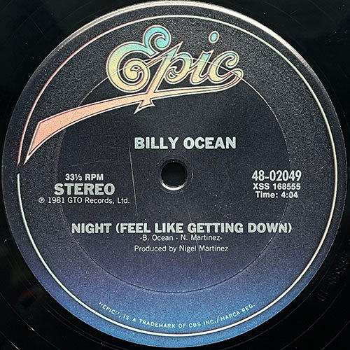 BILLY OCEAN // NIGHT (FEEL LIKE GETTING DOWN) (4:04) / STAY THE NIGHT (6:36)