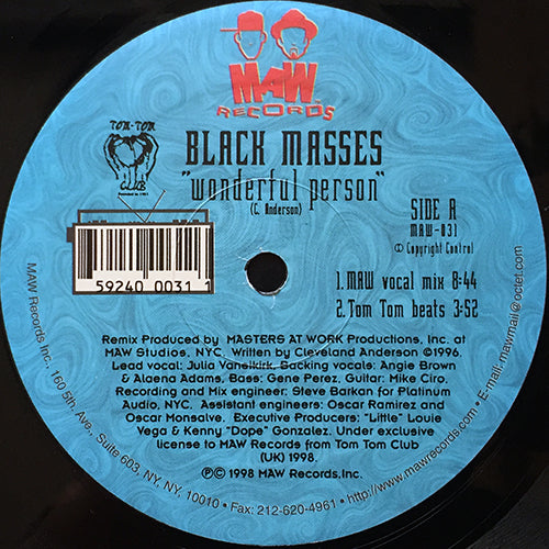 BLACK MASSES // WONDERFUL PERSON (4VER)