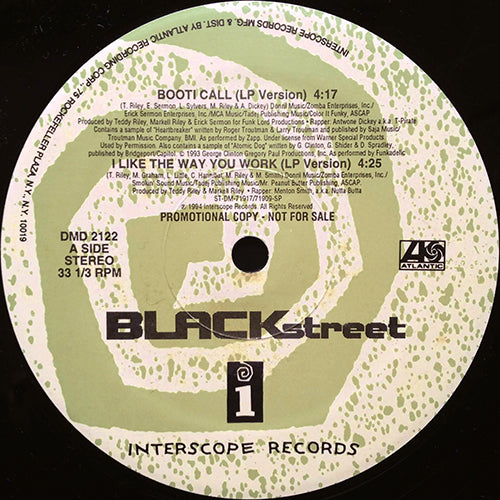 BLACKSTREET // BOOTI CALL (LP VERSION) / I LIKE THE WAY YOU WORK (LP VERSION)
