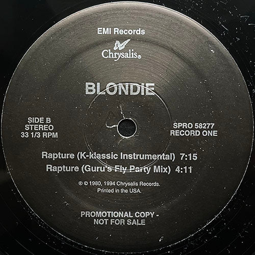 BLONDIE // RAPTURE (GURU REMIX & ORIGINAL) (9VER)
