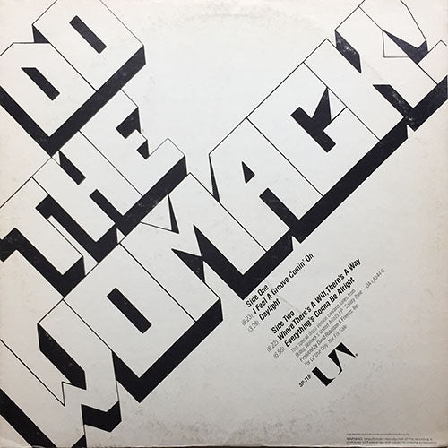 BOBBY WOMACK // DO THE WOMACK (EP) inc. I FEEL A GROOVE COMIN' ON (8:39) / DAYLIGHT (3:10) / WHERE THERE'S A WILL THERE'S A WAY (6:26) / EVERYTHING'S GONNA BE ALRIGHT (6:58)
