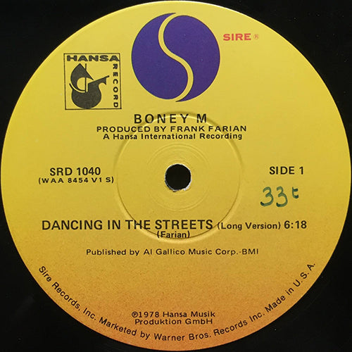 BONEY M // DANCING IN THE STREETS (6:18) / NEVER CHANGE LOVERS IN THE MIDDLE OF THE NIGHT (5:01)