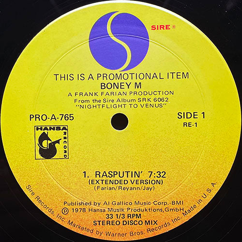 BONEY M // RASPUTIN (7:32/5:50)