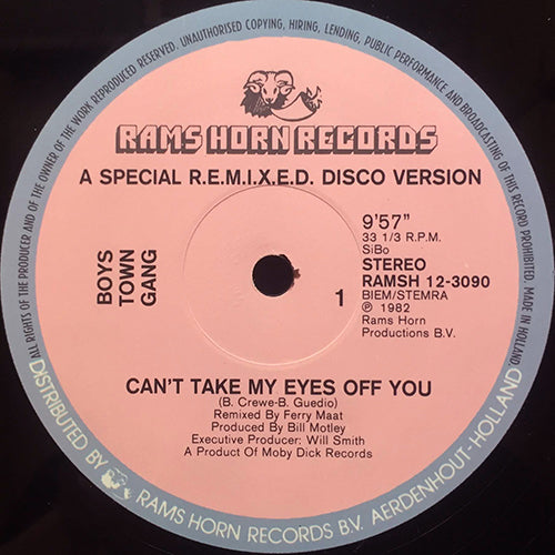 BOYS TOWN GANG // CAN'T TAKE MY EYES OFF YOU (REMIX) (9:57)