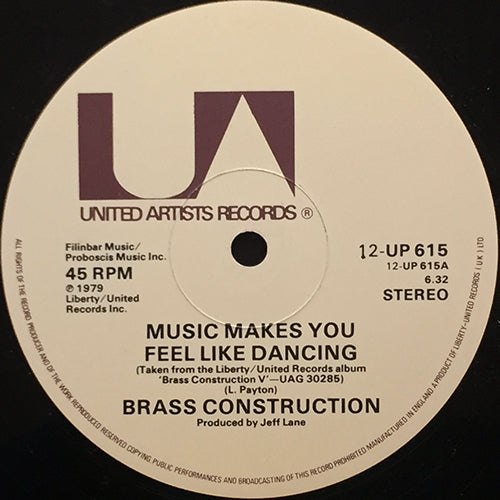 BRASS CONSTRUCTION // MUSIC MAKES YOU FEEL LIKE DANCING (6:32) / SHAKIT (6:31