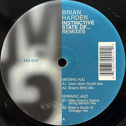 BRIAN HARDEN // INSTINCTIVE STATE OF... (REMIXES) (EP) inc. MISSING YOU (2VER) / NOMADIC JAZZ (2VER)