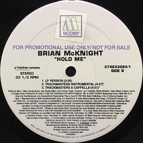 BRIAN MCKNIGHT // HOLD ME (LP VERSION) (5VER)