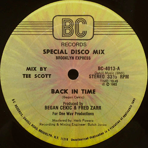 BROOKLYN EXPRESS // BACK IN TIME (13:45) / YOU NEED A CHANGE OF MIND (6:45)