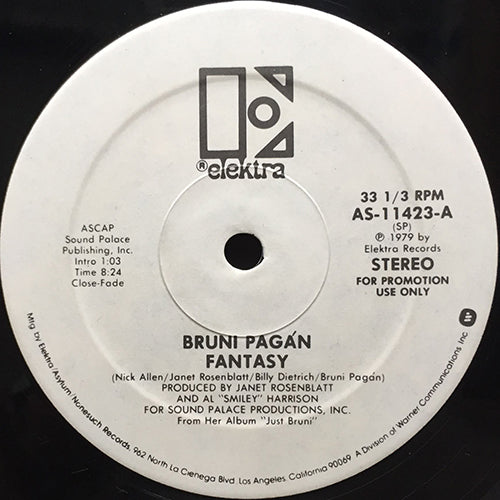 BRUNI PAGAN // FANTASY (8:24) / DON'T BE SO MEAN (IN YOUR JEANS) (6:32)