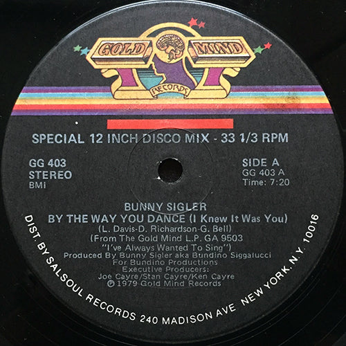 BUNNY SIGLER // BY THE WAY YOU DANCE (I KNEW IT WAS YOU) (7:20)