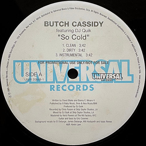 BUTCH CASSIDY feat. DJ QUIK // SO COLD (3VER)
