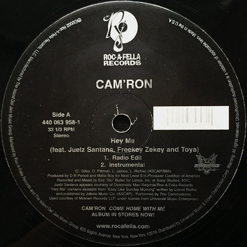 CAM'RON feat. JUELZ SANTANA, FREEKEY ZEKEY and TOYA // HEY MA (2VER) / BAD BOY (3VER)
