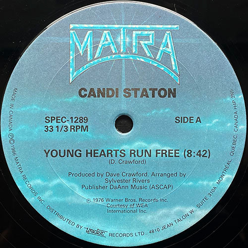 CANDI STATON / MADLEEN KANE // YOUNG HEARTS RUN FREE (M&M MIX) (8:42) / ROUGH DIAMOND (6:22) / FORBIDDEN LOVE (8:25)