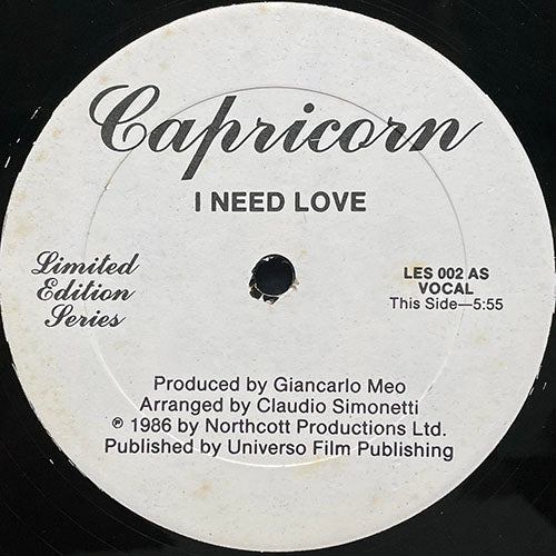 CAPRICORN // I NEED LOVE (5:55) / (INSTRUMENTAL) (5:55)