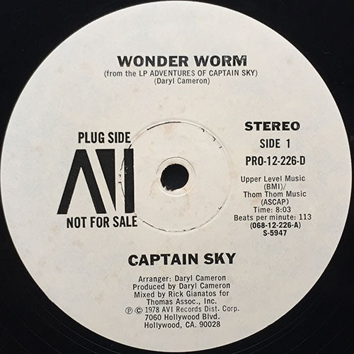 CAPTAIN SKY // WONDER WORM (8:03) / SATURDAY NIGHT MOVE-EASE (8:30)