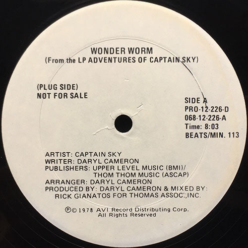CAPTAIN SKY // WONDER WORM (8:03) / SATURDAY NIGHT MOVE-EASE (8:30)