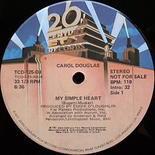 CAROL DOUGLAS // MY SIMPLE HEART (6:36)