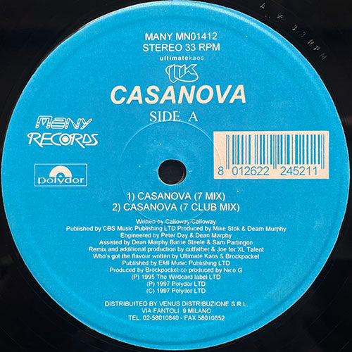 ULTIMATE KAOS // CASANOVA (3VER) / WHO'S GOT THE FLAVOUR