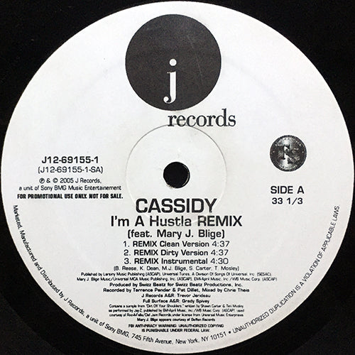 CASSIDY feat. MARY J. BLIGE // I'M A HUSTLA (REMIX) (4VER) / (ORIGINAL) (2VER)