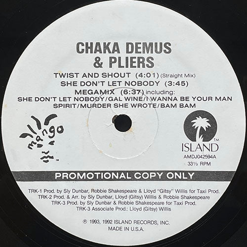 CHAKA DEMUS & PLIERS / DIANA ROSS // TWIST AND SHOUT (STRAIGHT MIX) / SHE DON'T LET NOBODY (3:45) / MEGAMIX (6:37) / I'M COMING OUT (MAURICE JOSHUA REMIX) / CHAIN REACTION (DEWEY B. & SPIKE REMIX)
