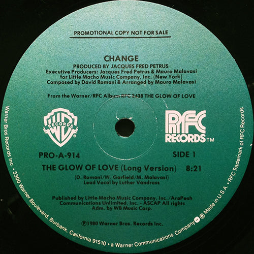 CHANGE // THE GLOW OF LOVE (8:21/3:39)