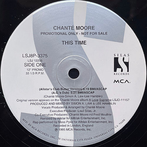 CHANTE MOORE // THIS TIME (ALLSTAR REMIX) (4VER) / OLD SCHOOL