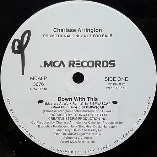 CHARISSE ARRINGTON // DOWN WITH THIS (MASTERS AT WORK REMIX & ORIGINAL) (5VER)