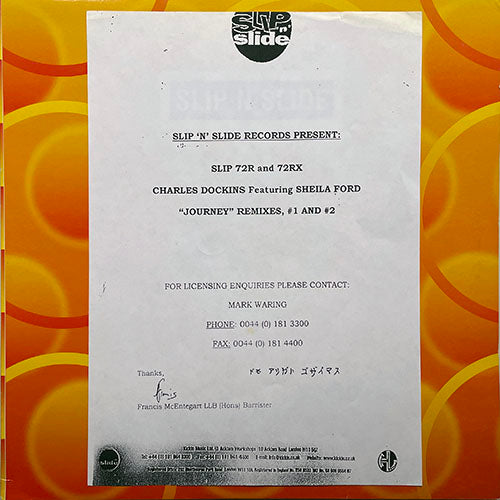 CHARLES DOCKINS feat. SHEILA FORD // JOURNEY (REMIXES) (3VER)