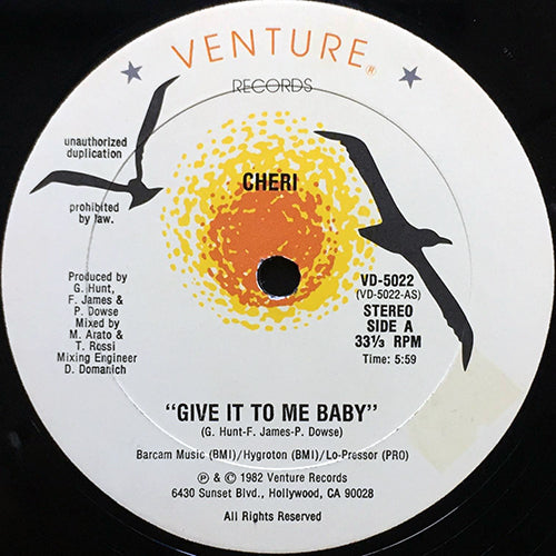 CHERI // GIVE IT TO ME (5:59) / STAR STRUCK (5:06)